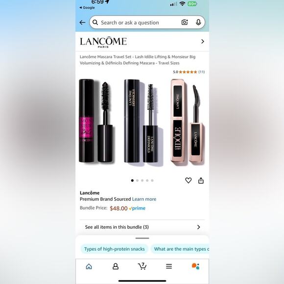 Lancome Glam Lashes on the Go Mini Mascara Set NIP - Picture 2 of 2